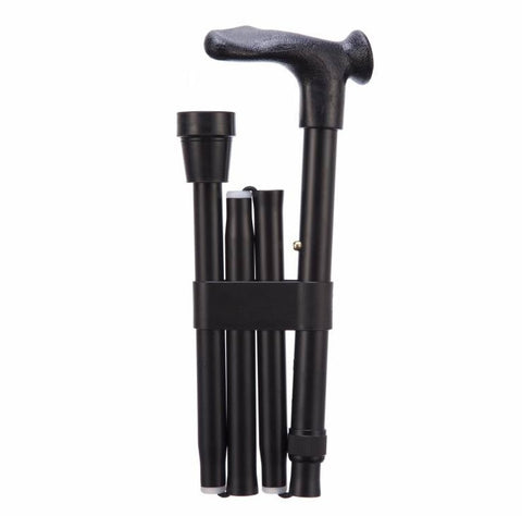 Comfort Grip Cane - Folding & Adjustable - Black