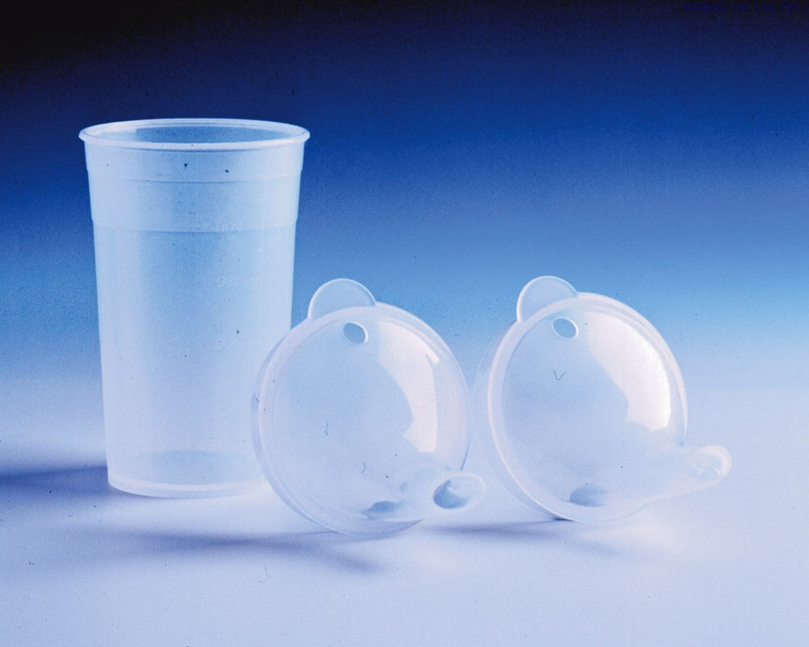 Drinking Cup with two lids - Clear